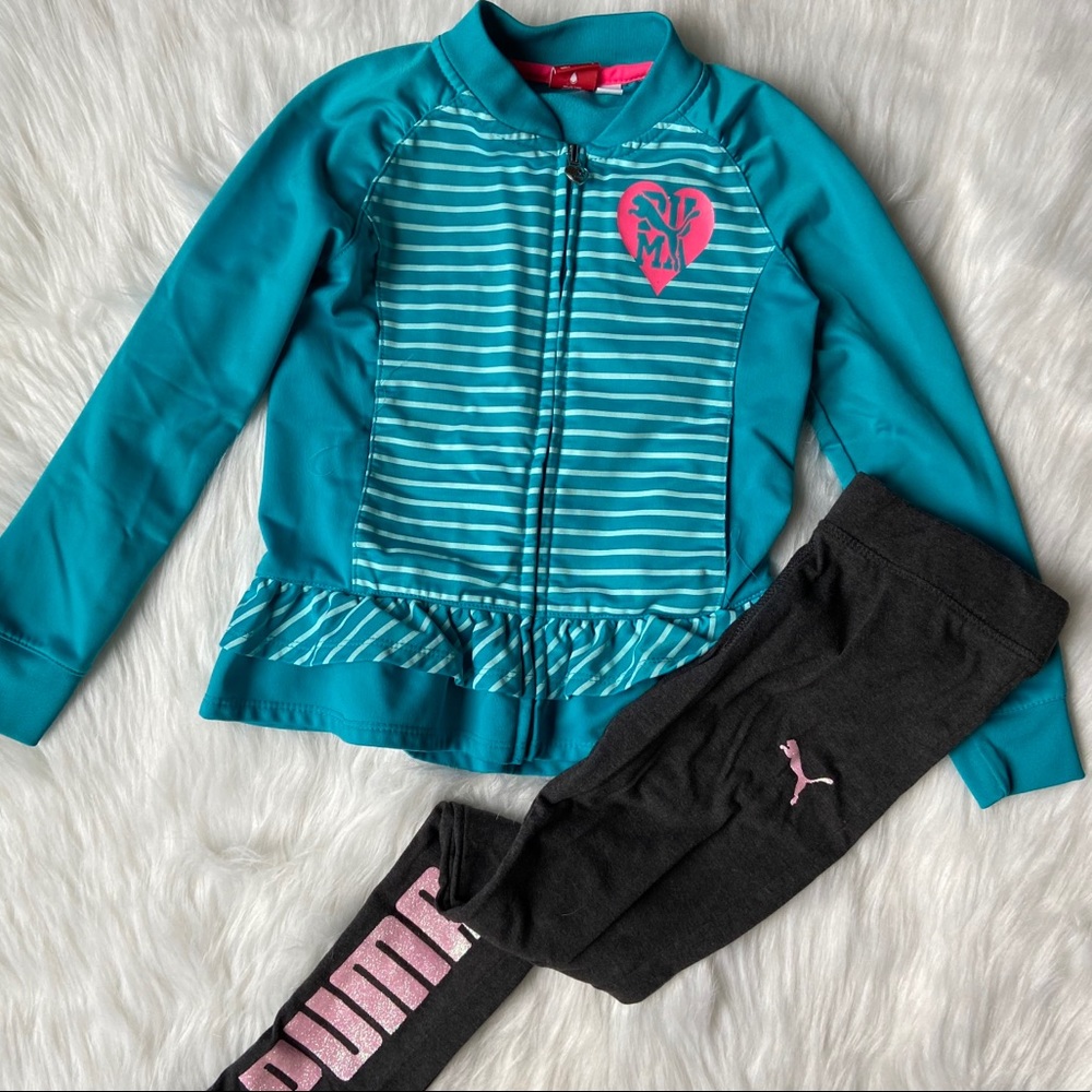 Puma Girls Jacket and Leggings 2P Set